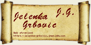 Jelenka Grbović vizit kartica